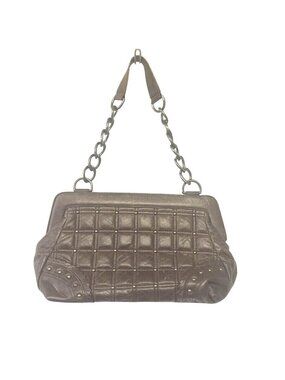 NWOT Nordstrom  Brown Genuine Leather Saddle Women's handbag bag purse chain